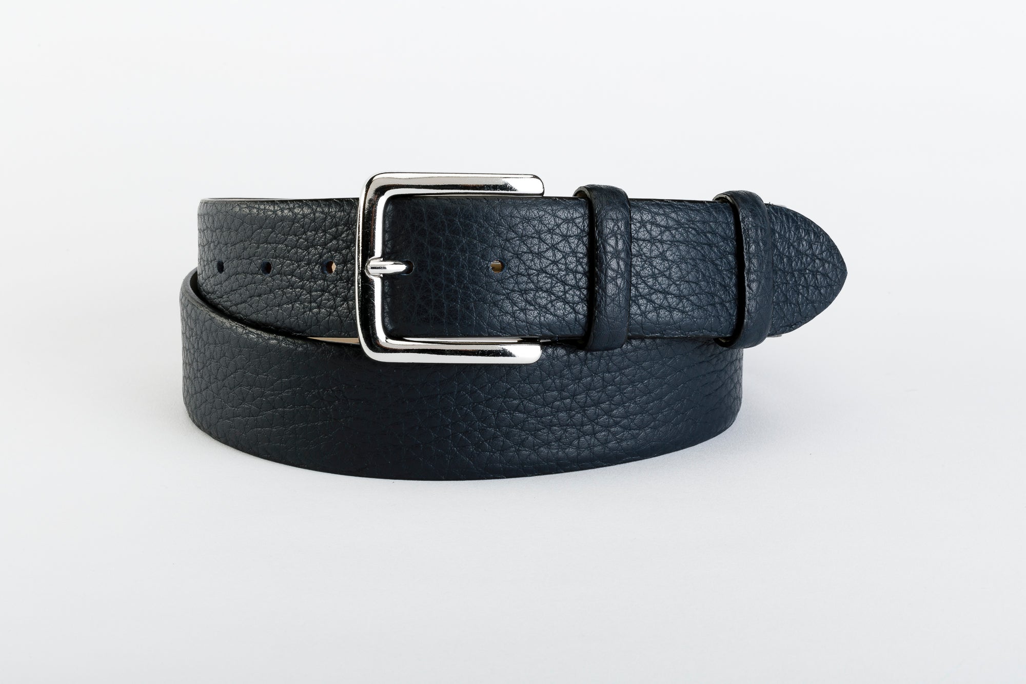 Cintura Unisex in Vera Pelle Pieno Fiore e Fodera Nabuk - CINTURA ESSENTIAL COLOR by TAFTIK - Fibbia cromata moderna ed elegante. In 6 Varianti Colore. Altezza cm.4