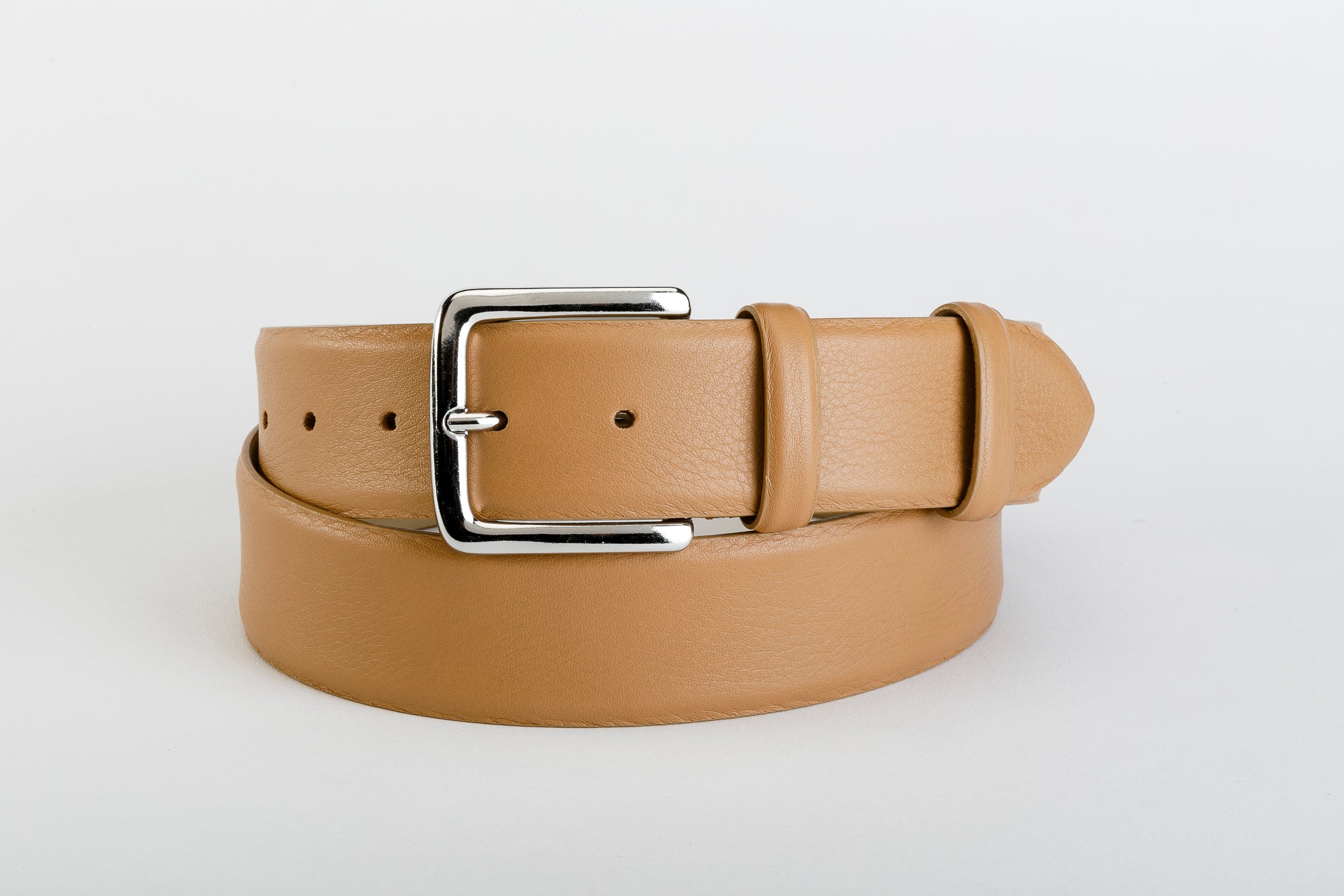 Cintura Unisex in Vera Pelle Pieno Fiore e Fodera Nabuk - CINTURA ESSENTIAL COLOR by TAFTIK - Fibbia cromata moderna ed elegante. In 6 Varianti Colore. Altezza cm.4