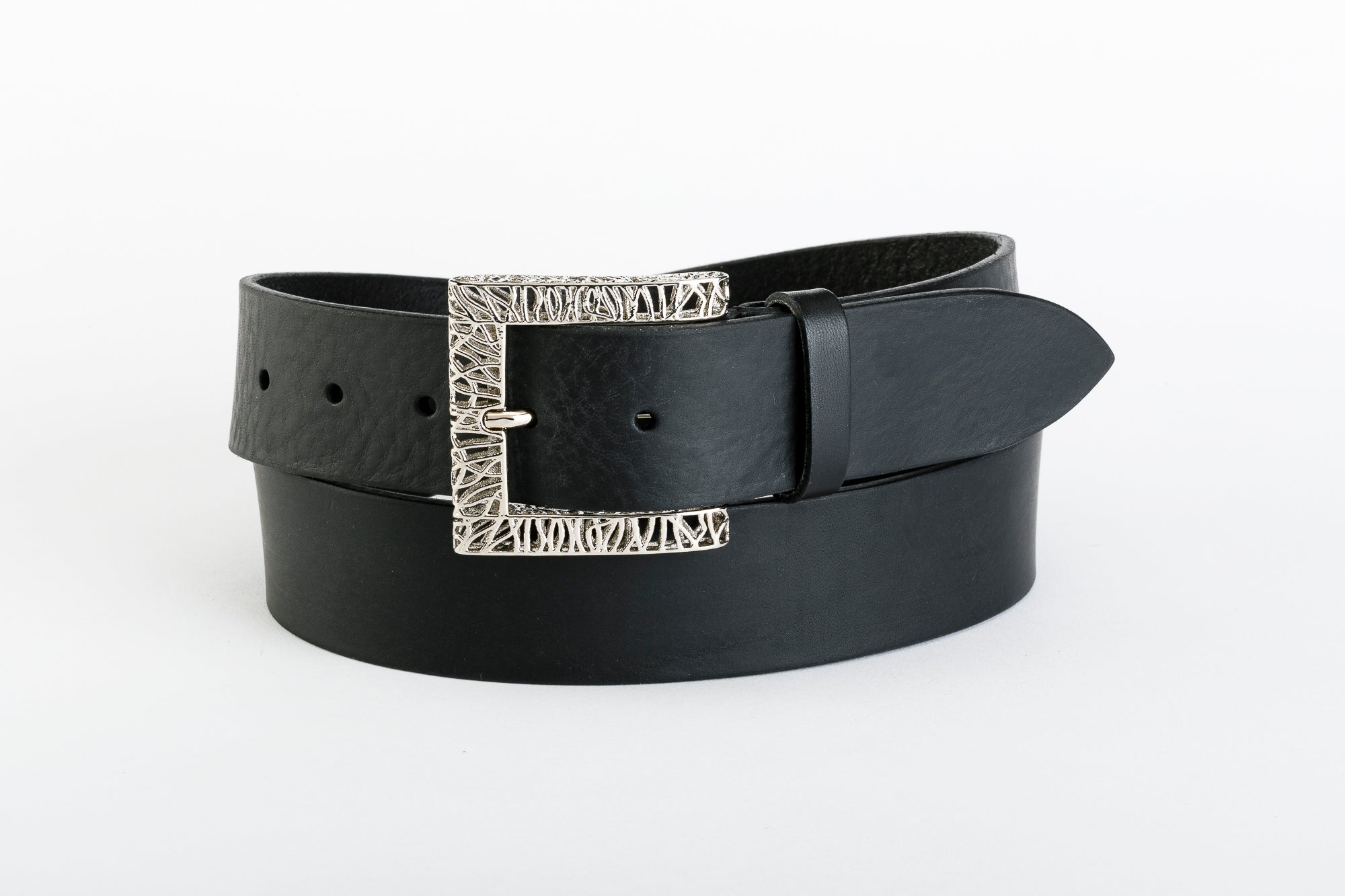 Cintura Donna in Vero Cuoio Old England - CINTURA SAFARI by TAFTIK – Fibbia Cromata Ipoallergenica con Tecnologia laser 3D Reticube. Fibbia glamour e robustezza in 3 Varianti Colore e Altezza cm.4