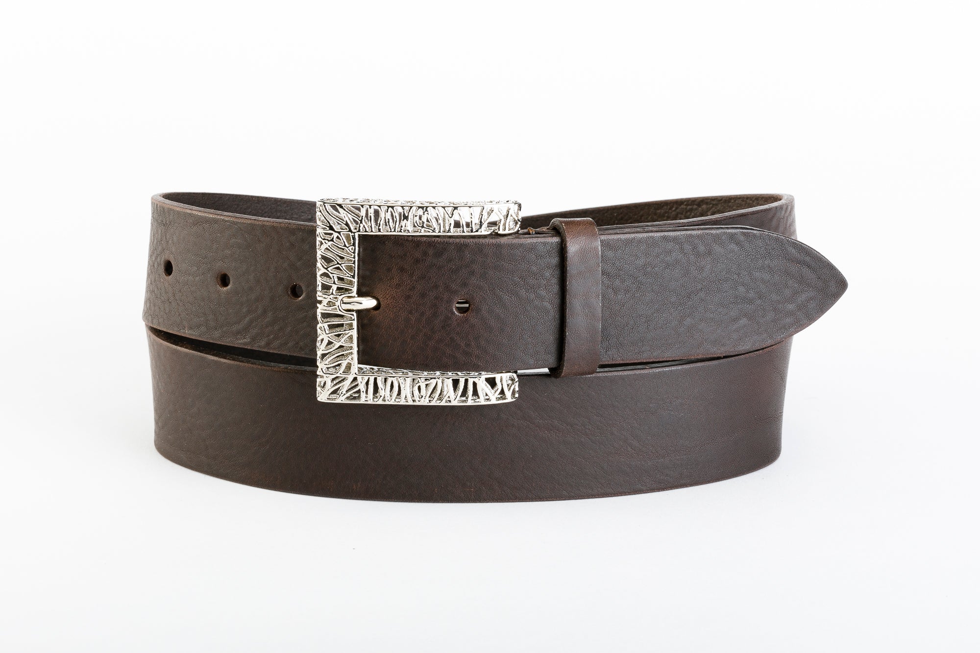 Cintura Donna in Vero Cuoio Old England - CINTURA SAFARI by TAFTIK – Fibbia Cromata Ipoallergenica con Tecnologia laser 3D Reticube. Fibbia glamour e robustezza in 3 Varianti Colore e Altezza cm.4